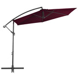 Vidaxl Floating Parasol med aluminiumstang 300 cm Burgundy Red