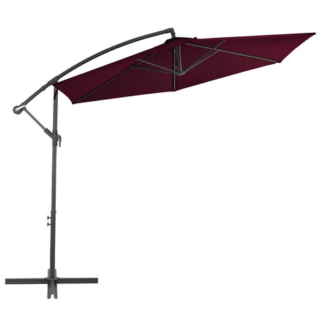 Vidaxl Floating Parasol med aluminiumstang 300 cm Burgundy Red