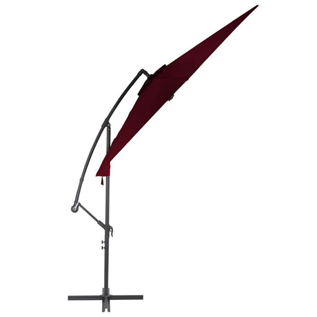Vidaxl Floating Parasol med aluminiumstang 300 cm Burgundy Red