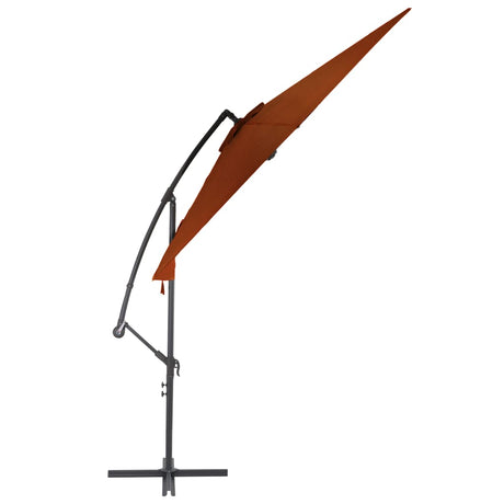 Vidaxl Floating Parasol med aluminiumstang 300 cm terracotta -farvet