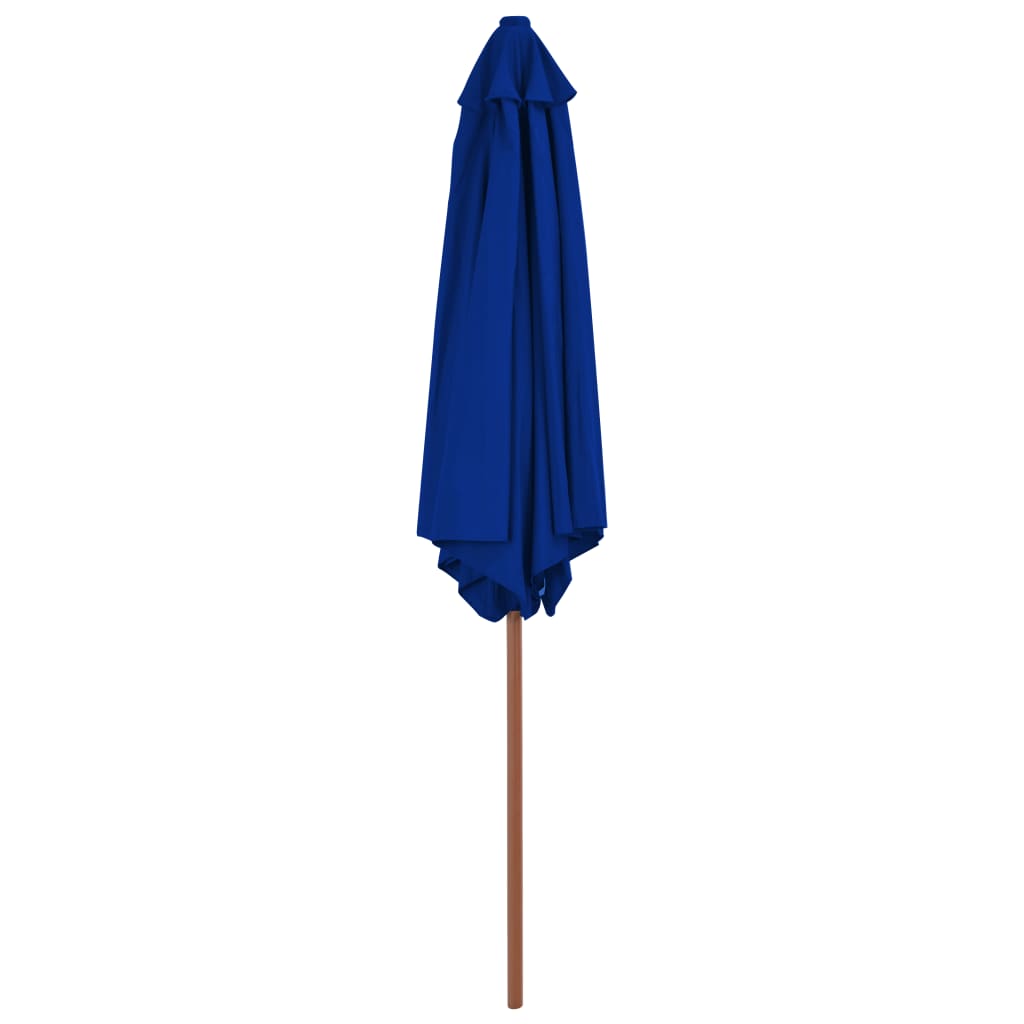 Vidaxl -parasol med træpol 270 cm blå