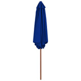 Vidaxl -parasol med træpol 270 cm blå