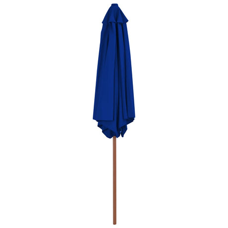 Vidaxl -parasol med træpol 270 cm blå