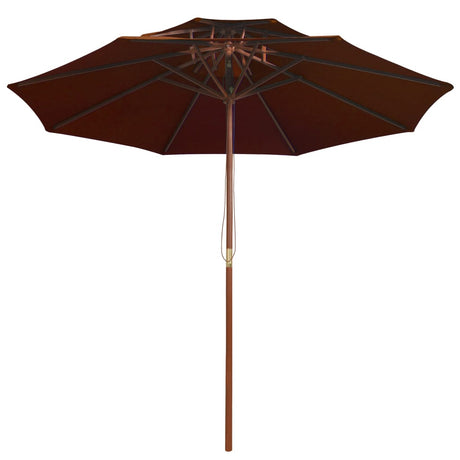 Vidaxl Parasol Double -Decker med træpol 270 cm terracotta -farvet