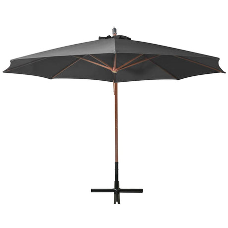Vidaxl Flydende parasol med pol 3,5x2,9 m fast fyrretræ antracit
