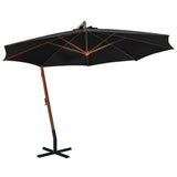 Vidaxl Floating Parasol med pol 3,5x2,9 m Solid Pinewood sort