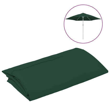 Vidaxl -udskiftningsklud til parasol 300 cm grøn