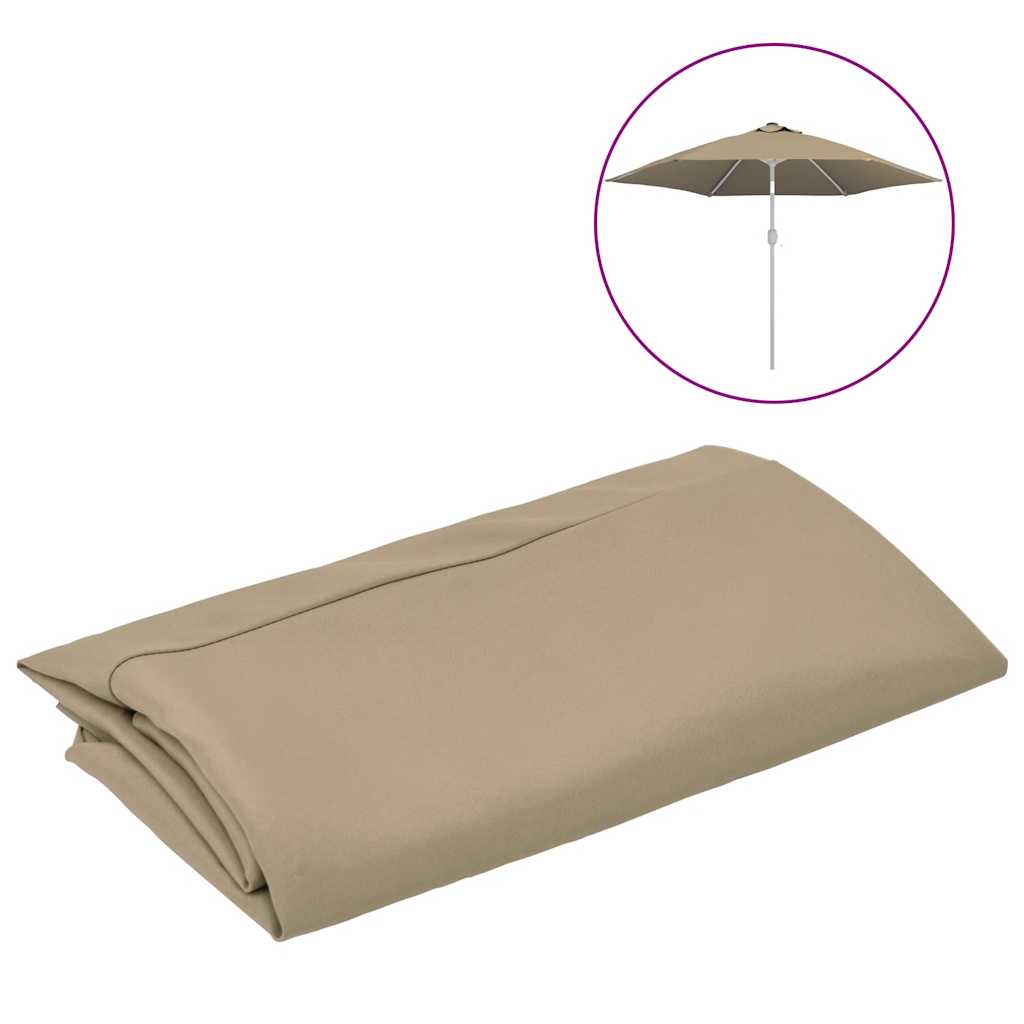 Vidaxl -udskiftningsklud til parasol 300 cm taupe