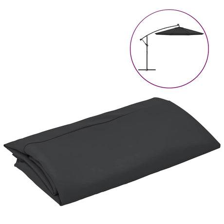 Vidaxl udskiftning klud til flydende parasol 350 cm sort