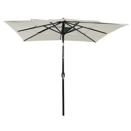 Vidaxl Parasol 3-lags med aluminiumstang 2,5x2,5 m sandfarvet