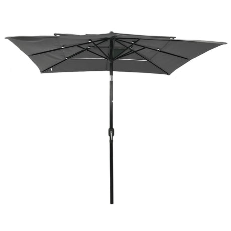 Vidaxl Parasol 3-lags med aluminiumstang 2,5x2,5 m Antracitfarvet