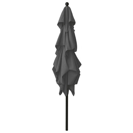 Vidaxl Parasol 3-lags med aluminiumstang 2,5x2,5 m Antracitfarvet