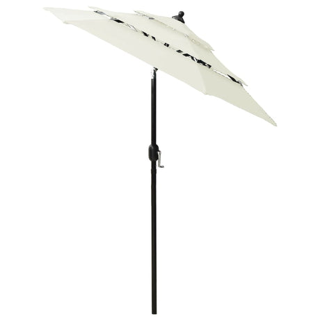Vidaxl Parasol 3-lags med aluminiumstang 2 m sandfarvet