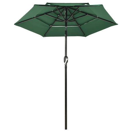 Vidaxl Parasol 3-lags med aluminiumstang 2 m grøn