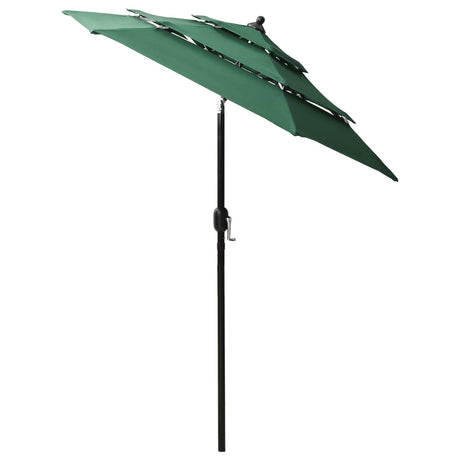 Vidaxl Parasol 3-lags med aluminiumstang 2 m grøn