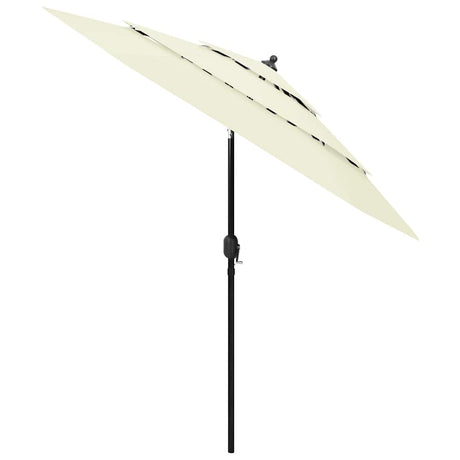 Vidaxl Parasol 3-lags med aluminiumstang 2,5 m sandfarvet