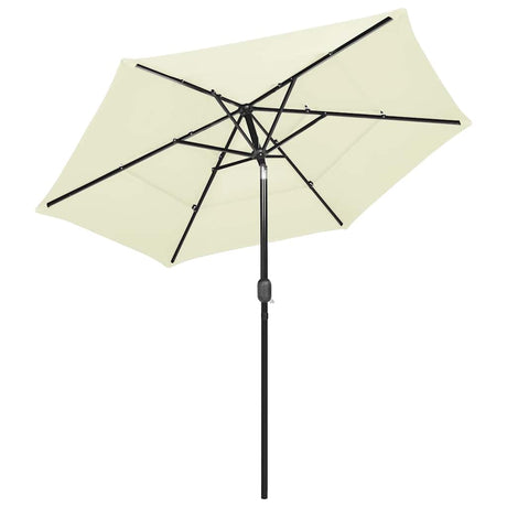 Vidaxl Parasol 3-lags med aluminiumstang 2,5 m sandfarvet
