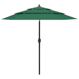 Vidaxl Parasol 3-lags med aluminiumstang 2,5 m grøn