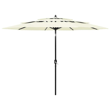 Vidaxl Parasol 3-lag med aluminiumstang 3 m sandfarvet