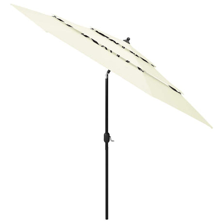 Vidaxl Parasol 3-lag med aluminiumstang 3 m sandfarvet