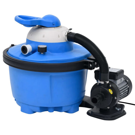Vidaxl Sand Filter Pump 200 W 25 L 385x620x432 mm blå og sort