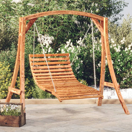Vidaxx gynge 115x147x46 cm bøjet træ med teak finish