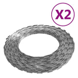Vidaxl barbermaskine pigtråd 2 stk bto-22 100 m stål