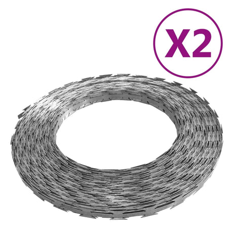 Vidaxl barbermaskine pigtråd 2 stk bto-22 100 m stål