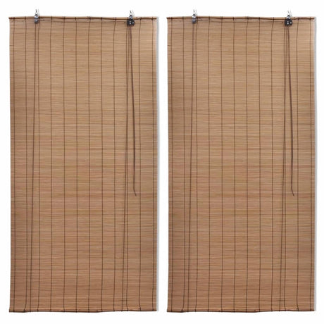 Vidaxx rullegardiner 2 stk 100x160 cm bambusbrune