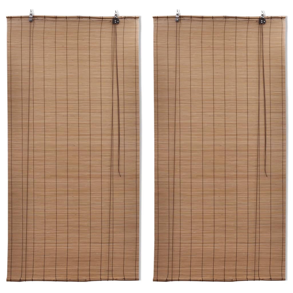 VidaXL rullegardiner 2 stk 120x220 cm bambusbrune