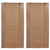 VidaXL rullegardiner 2 stk 120x220 cm bambusbrune