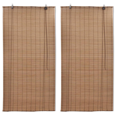 VidaXL rullegardiner 2 stk 120x220 cm bambusbrune