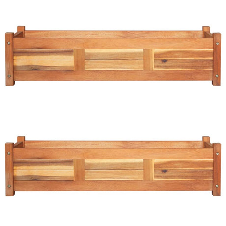Vidaxx hævede plantekasser 2 stk 100x30x25 cm akacietræ