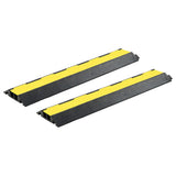 VidaXL kabelbeskytter tærskler 2 stk 2 tunneler 101,5 cm gummi