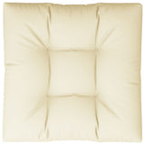 Vidaxl Pallet Pushion 80x80x12 cm stof crème -farvet
