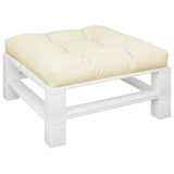 Vidaxl Pallet Pushion 80x80x12 cm stof crème -farvet