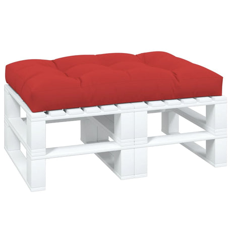 Vidaxl Palletpude 120x80x12 cm stof rød