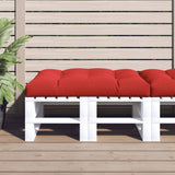 Vidaxl Palletpude 120x80x12 cm stof rød