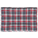 Vidaxl Pallet Pushion 120x80x12 cm Stof Diamond Mønster Rød