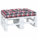 Vidaxl Pallet Pushion 120x80x12 cm Stof Diamond Mønster Rød