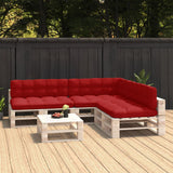 Vidaxl Bank Puder Palle 7 St Red Red