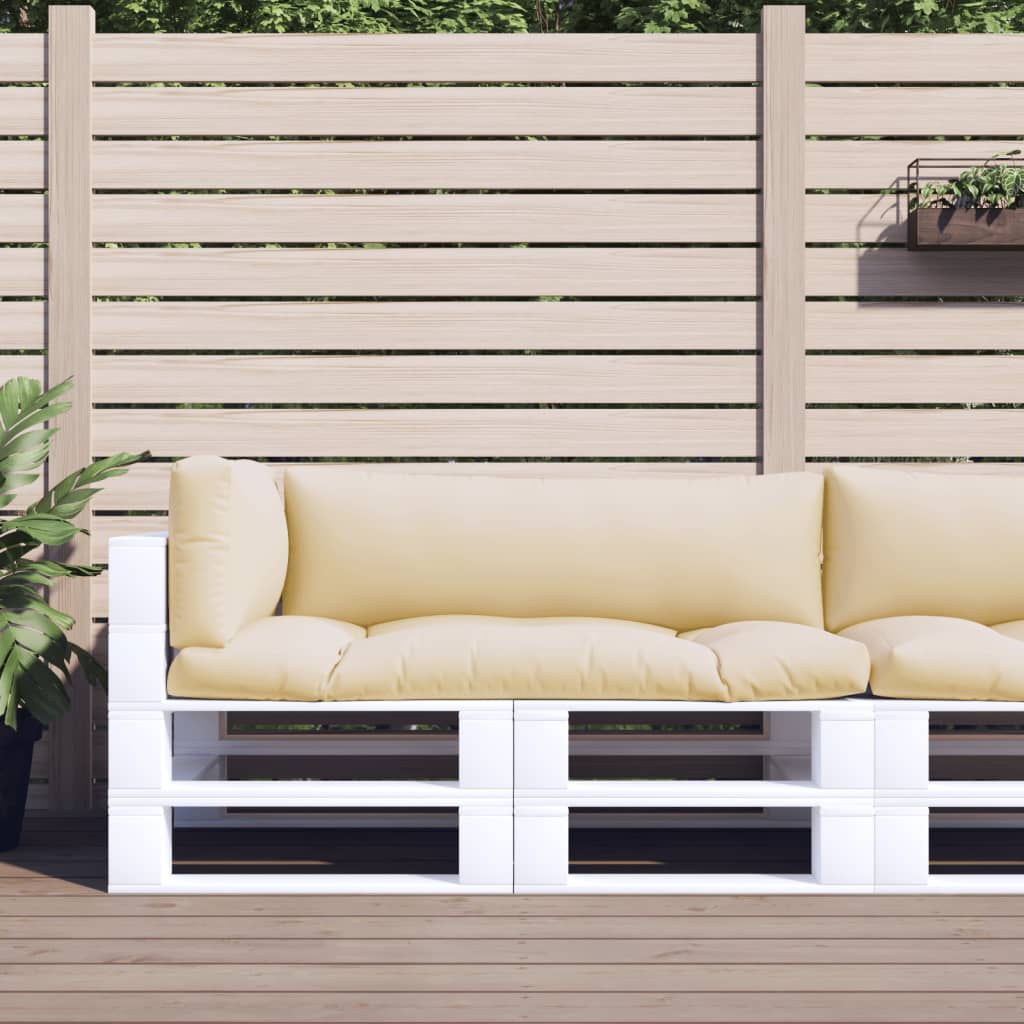 Vidaxl pallepuder 3 st stof beige