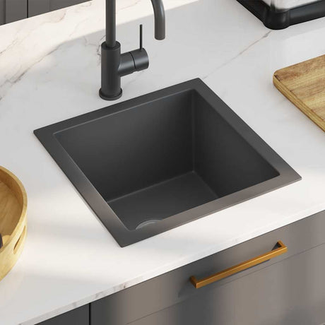 Vidaxl Sink håndlavet rustfrit stål sort