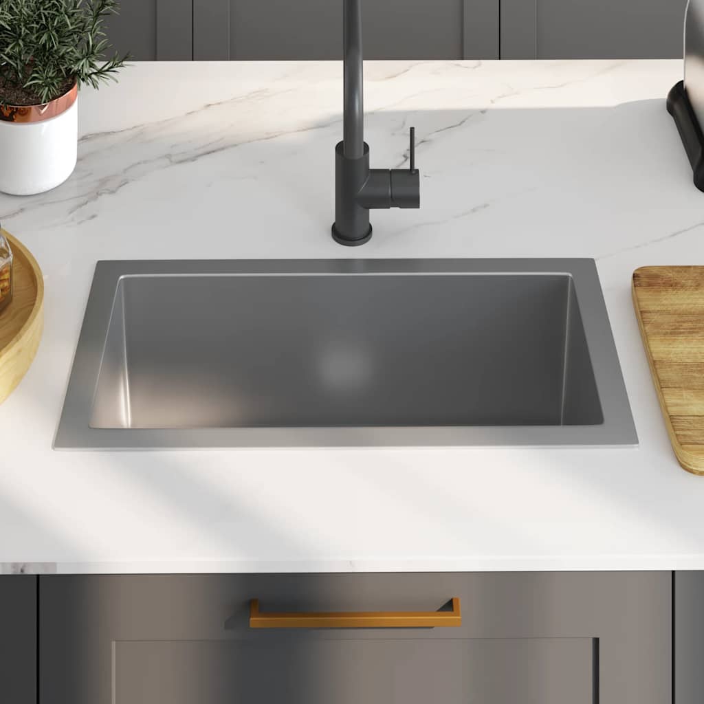 Vidaxl Sink håndlavet rustfrit stål