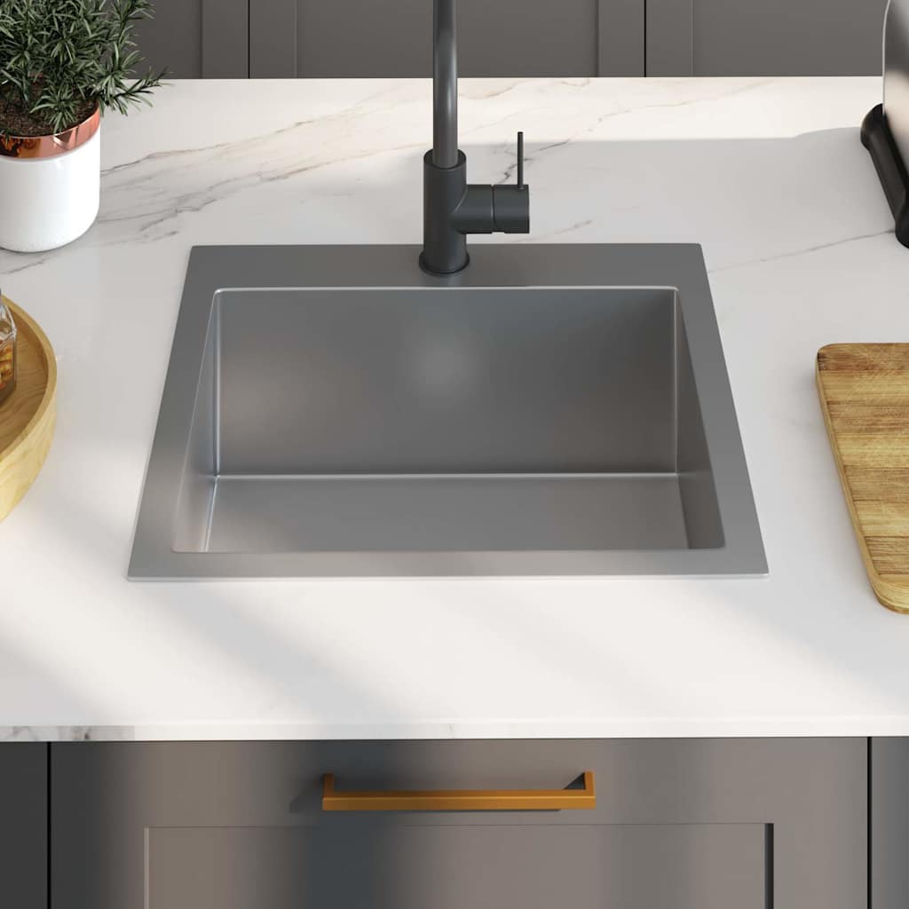Vidaxl Sink håndlavet rustfrit stål