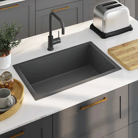 Vidaxl Sink håndlavet rustfrit stål sort