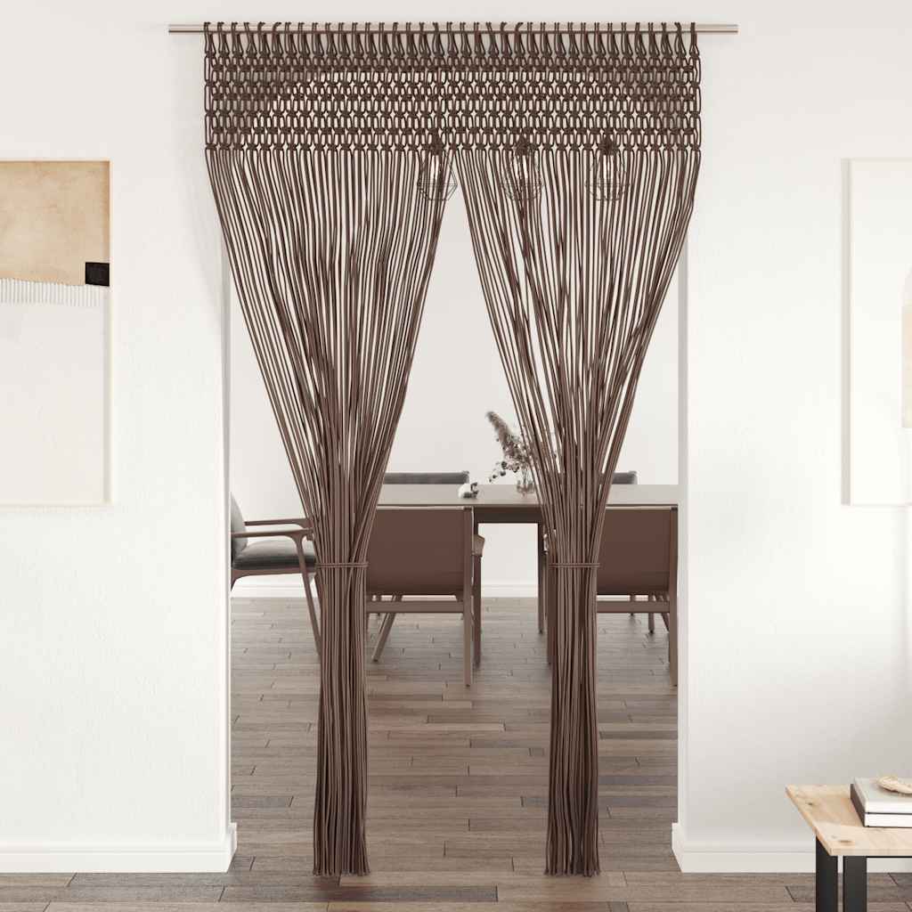 Vidaxl gardin makramé 140x240 cm bomuld taupe