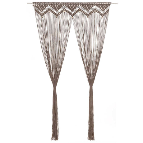 Vidaxl gardin makramé 140x240 cm bomuld taupe