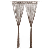 Vidaxl gardin makramé 140x240 cm bomuld taupe