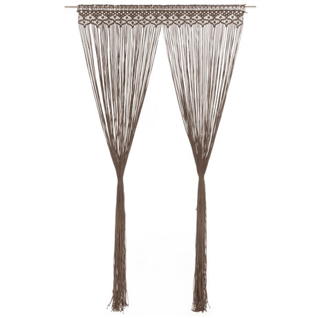 Vidaxl gardin makramé 140x240 cm bomuld taupe
